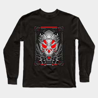 Mecha skull mask Long Sleeve T-Shirt